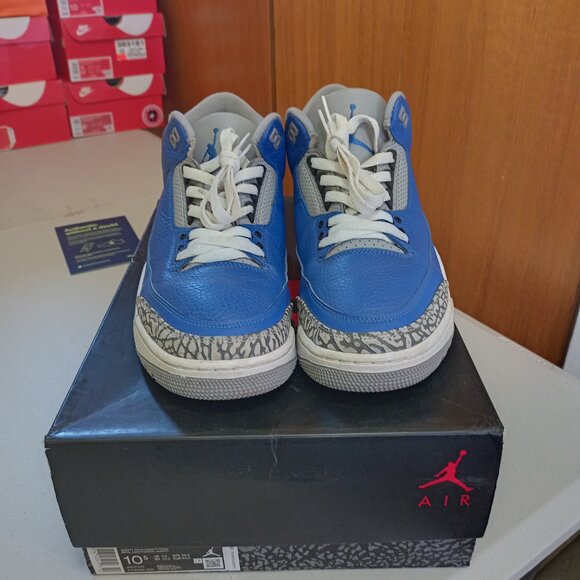 Size 10.5 - Jordan 3 Retro Varsity Royal 2020 OG box excellent condition - Picture 8 of 14